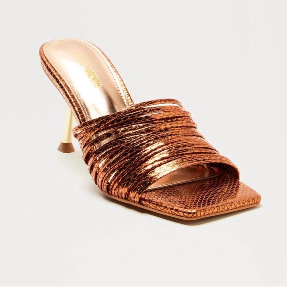 Bronze Textured Women's Heels